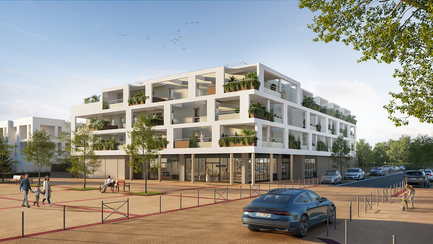 Beziers la courondelle investir dans le neuf appartement jardin verdure proche des commerces herault sud de france