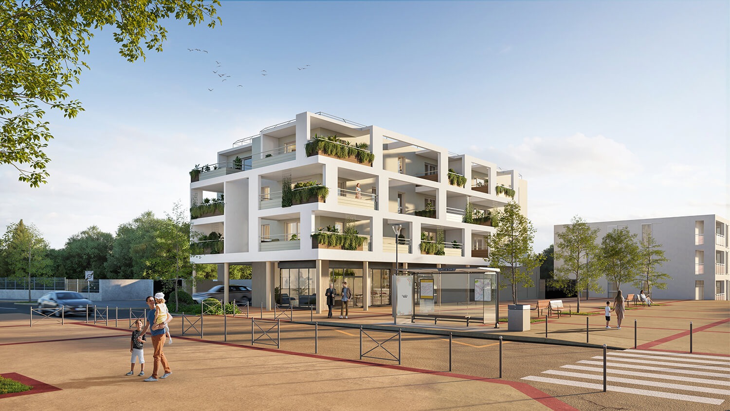 Beziers la courondelle investir dans le neuf appartement jardin verdure proche des commerces herault sud de france