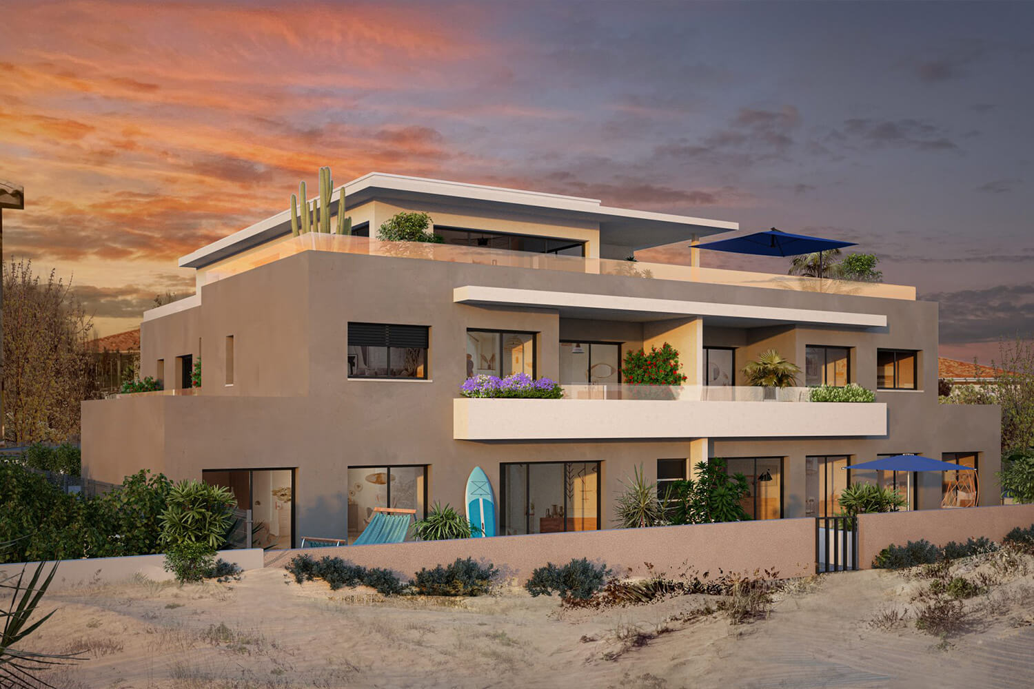 Sunrise Marseillan-plage investissement neuf appartement residence securisee locatif-1